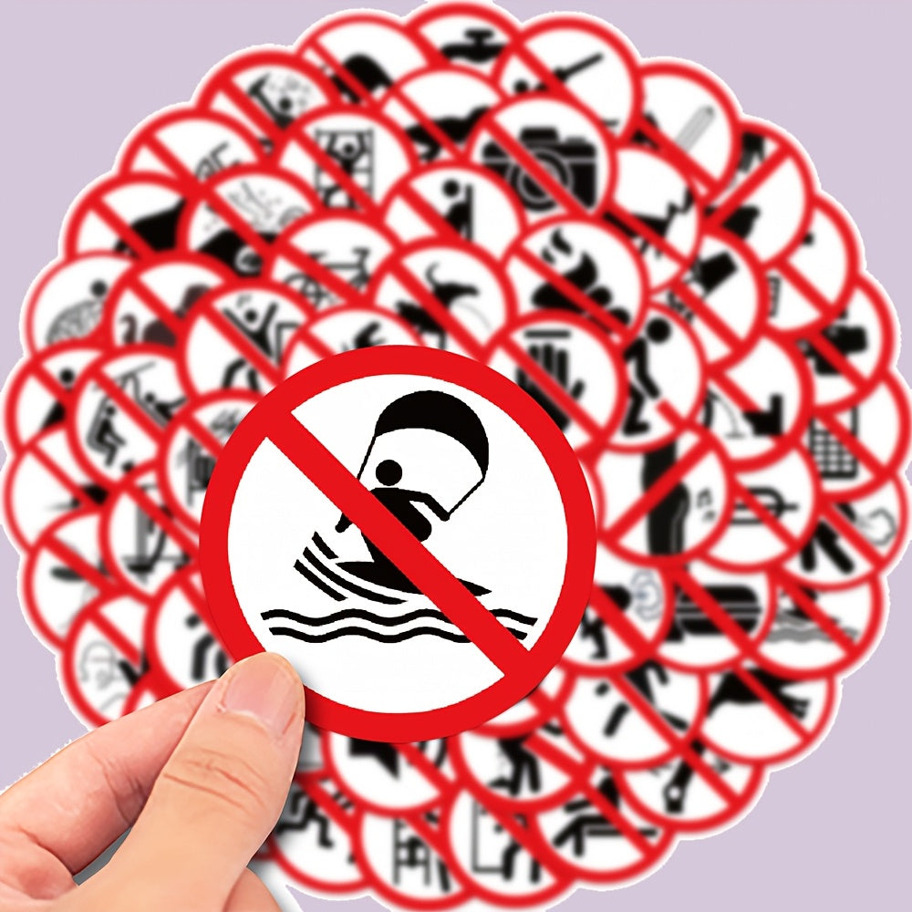 62pcs No Graffiti Reusable Vinyl Decals DIY Crafts Journals Luggage Motorc