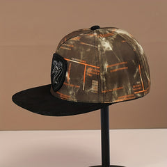 Vintage Graffiti Print Snapback Cap Lightweight Cotton Dad Hat