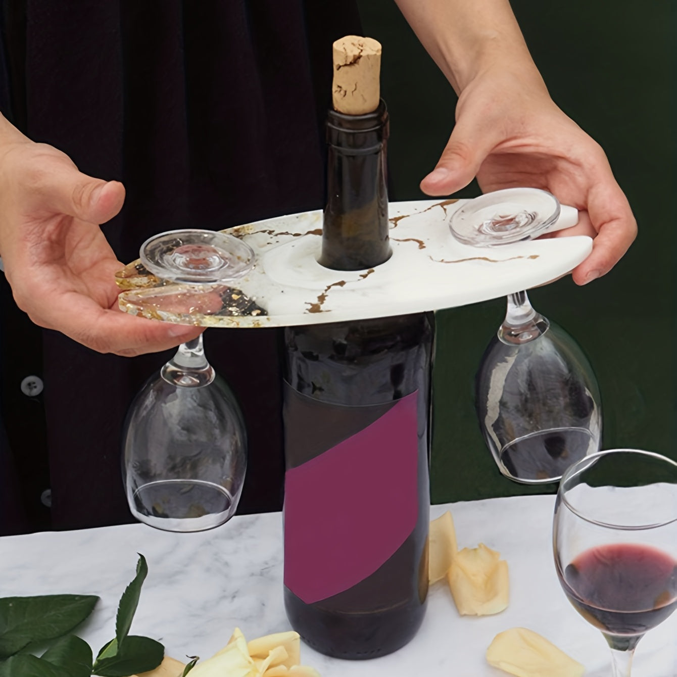 Round Resin Wine Rack Mold for Epoxy Bottle Making