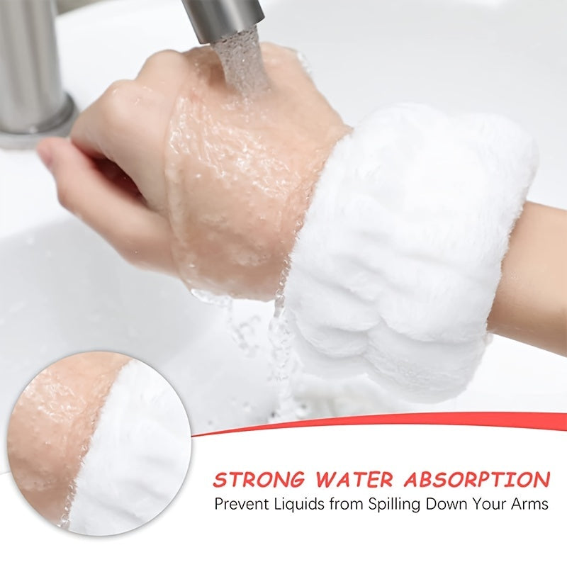 Solid Plush Wrist Band 2pcs for Girls