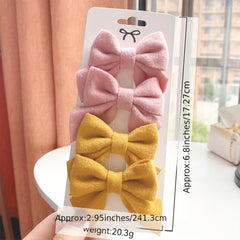 4pcs Baby Girls Bowknot Hair Clips Princess Headwear