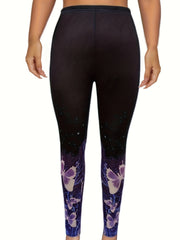 Loungewear Set Starry Sky & Butterfly Pattern Short Sleeve Top