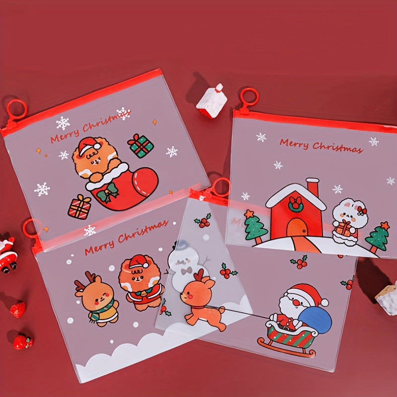 10pcs A5 Christmas File Bag Student Activities & Office Stationery