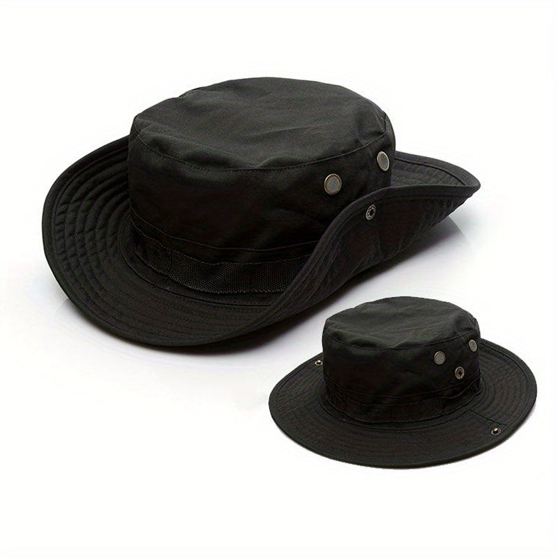 Men's Camo Sun Protection Fishing Hat Wide Brim Foldable Cap