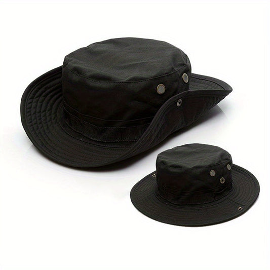 Men's Camo Sun Protection Fishing Hat Wide Brim Foldable Cap