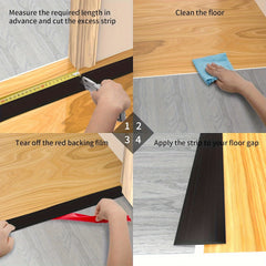 3.05m Floor Transition Strip Self Adhesive Laminate Vin