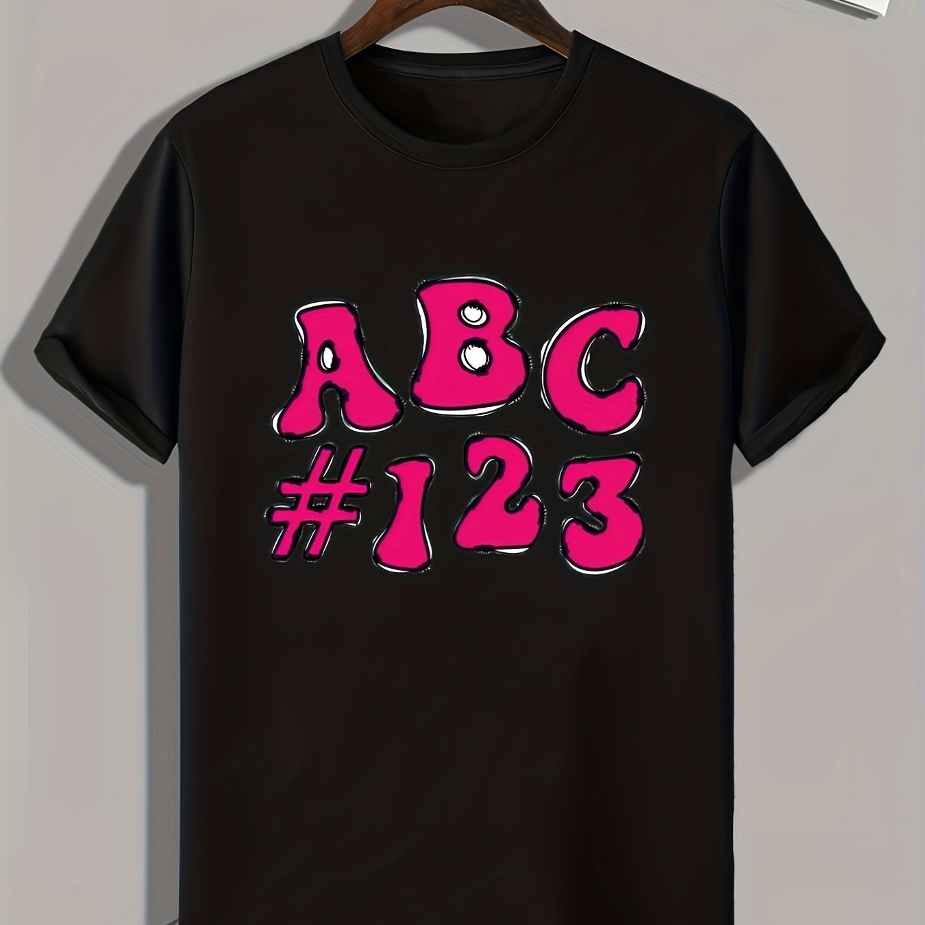 Letters And Numbers Print Men's Graphic T-shirt