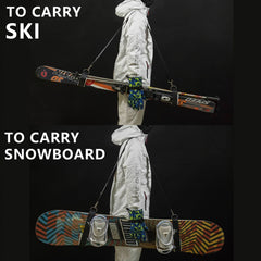 Ski Carrier Strap Snowboard Pole And Boot Carry Sling Kit