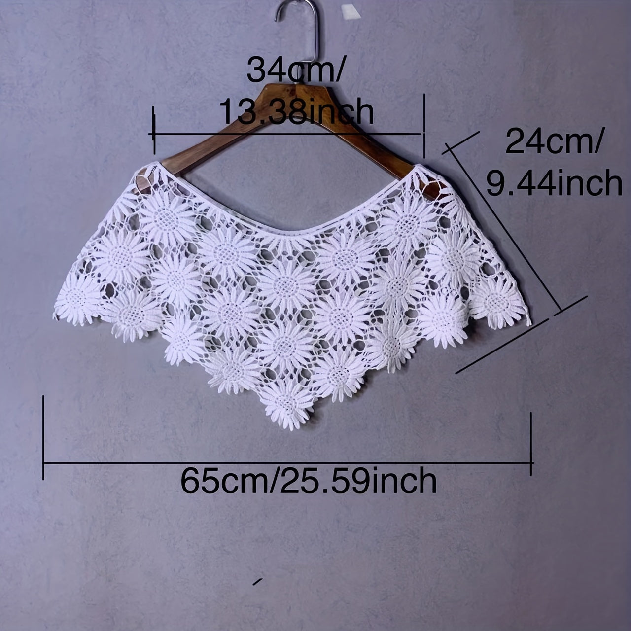 Sunflower Hollow Out Shawl Vintage Cape for Party Prom Wedding