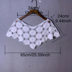 Sunflower Hollow Out Shawl Vintage Cape for Party Prom Wedding