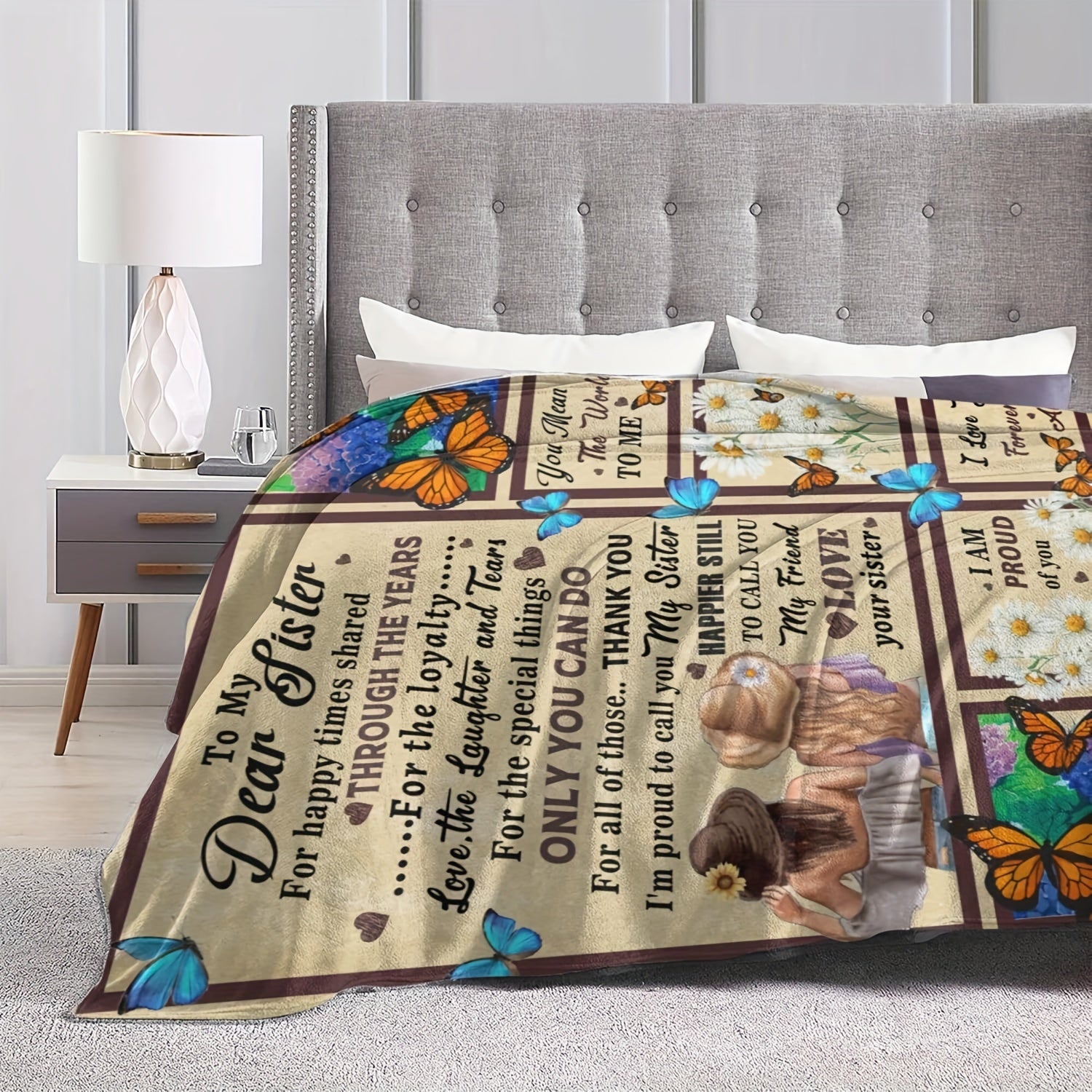 Sister Printed Blanket - Home & Outdoor Use - Sister's Gift