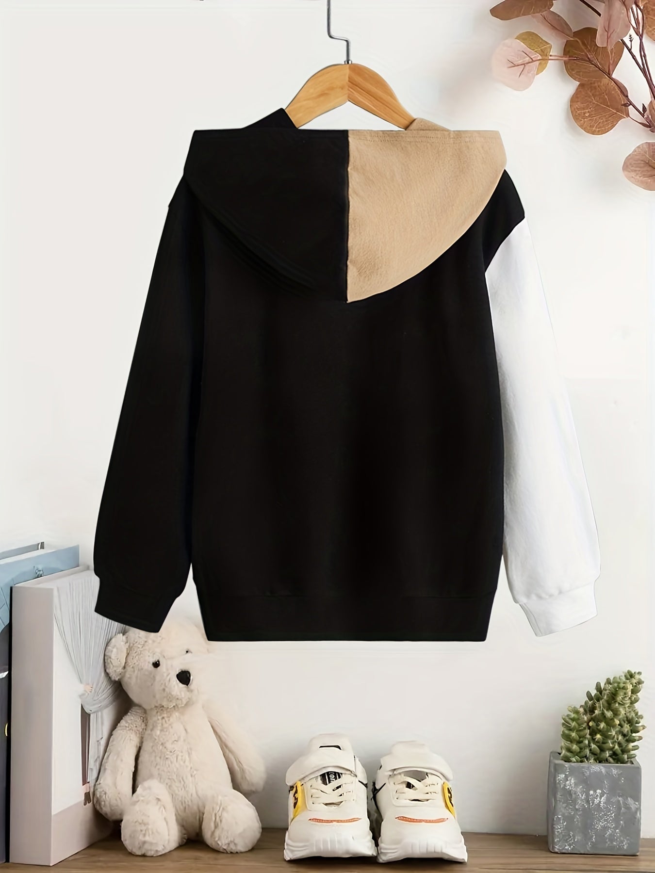 Boy's Cotton Hoodie NICE Print Long Sleeve Top Hooded Pullover