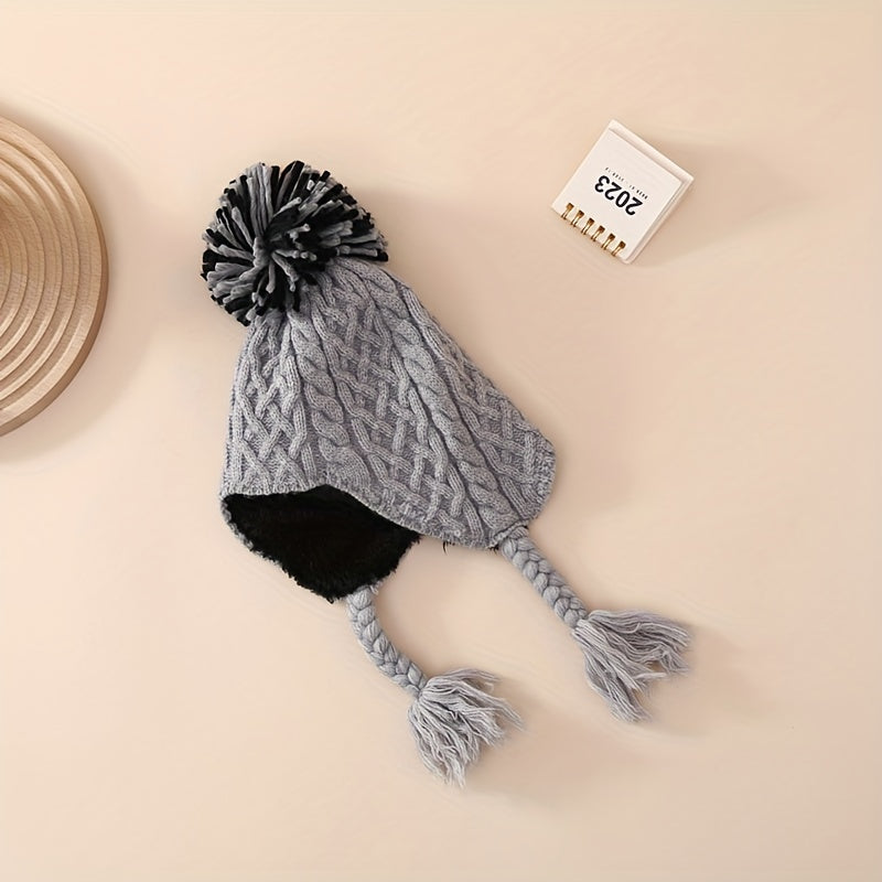Winter Windproof Baby Beanie Hat for 6-24 Months
