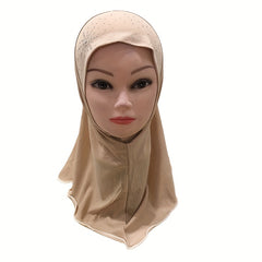 Casual Rhinestone Hat Scarf Outdoor Breathable Headscarf