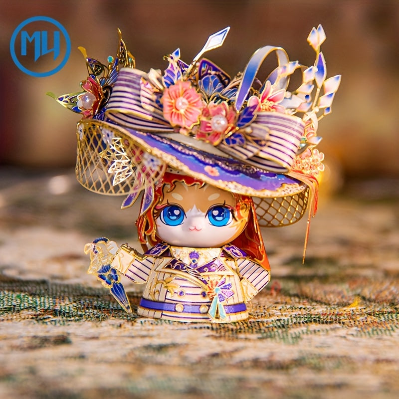 MU Rose Cat Metal Assembled Model DIY Puzzle Gift Decoration