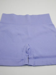 3pcs High Waist Ribbed Yoga Sports Shorts for Women