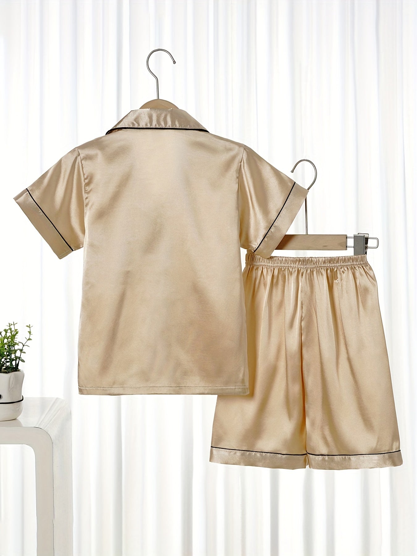 Boys Pajamas Set Short Sleeves Tops & Bottoms Comfortable Cozy Casual