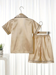 Boys Pajamas Set Short Sleeves Tops & Bottoms Comfortable Cozy Casual