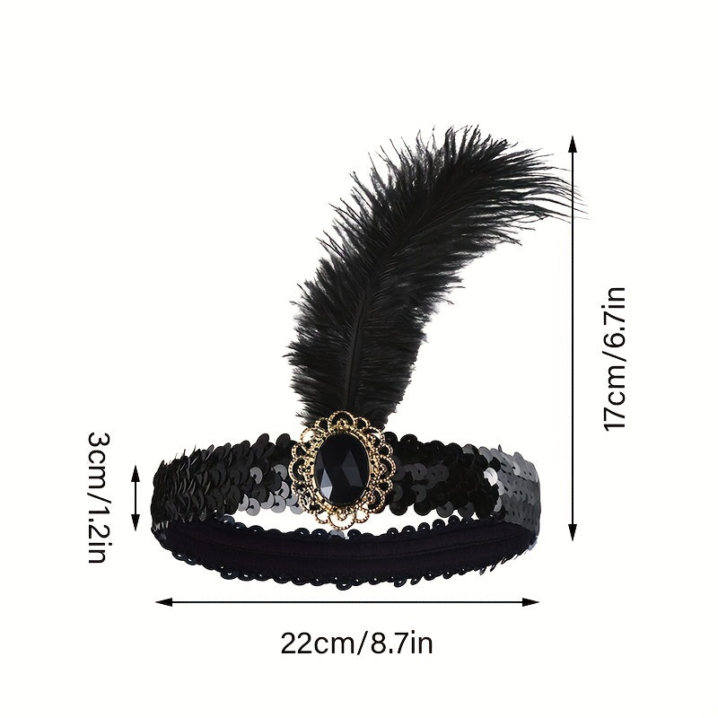 Feather Headband Female Halloween Party Hair Accessory