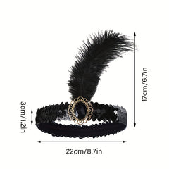 Feather Headband Female Halloween Party Hair Accessory
