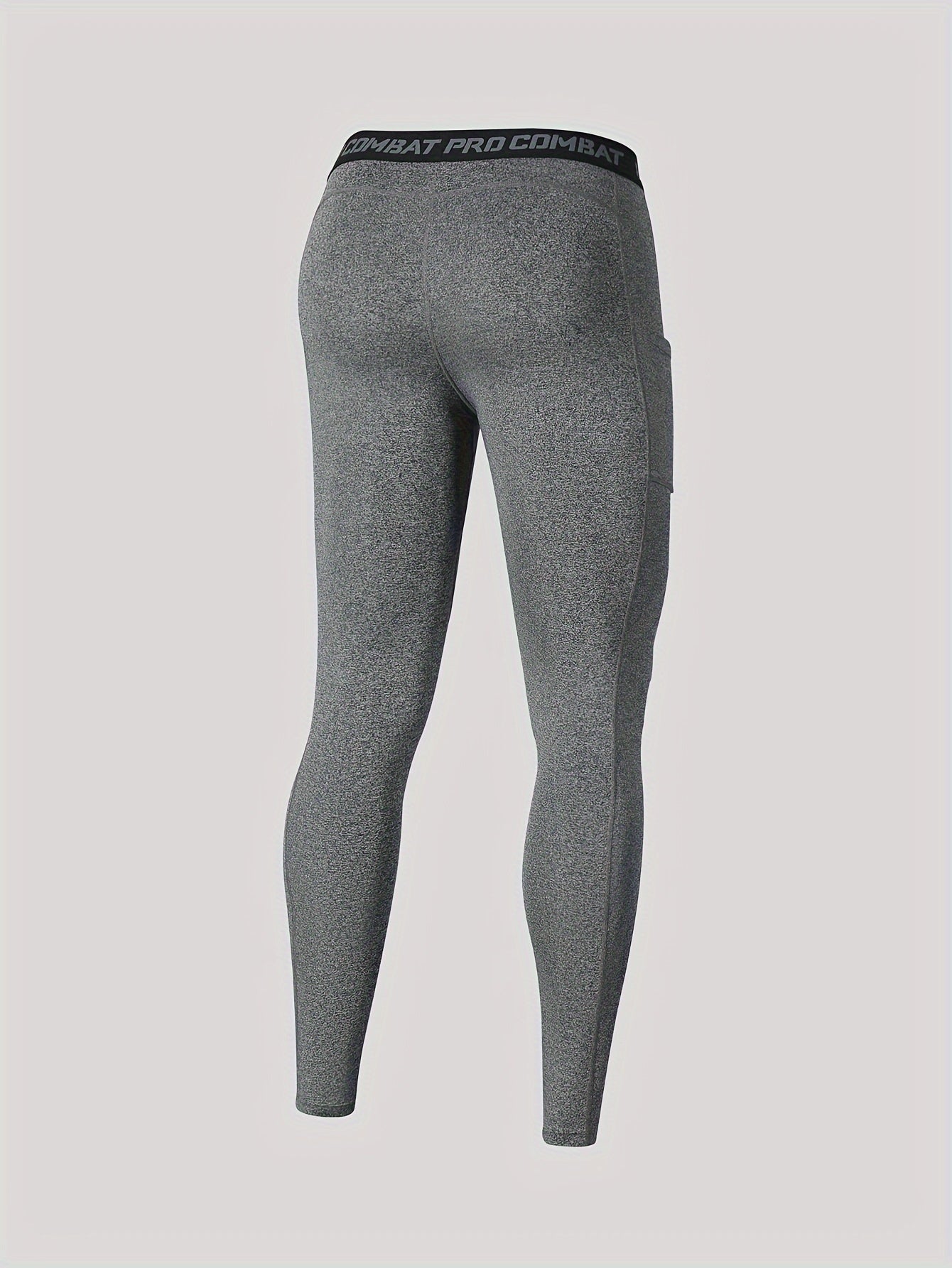 Men's Solid Leggings Active Quick Drying Sports Compression Pants