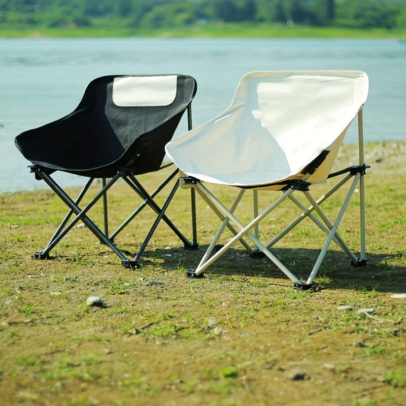 Outdoor Folding Chair Camping Moon Chair Portable Fishing Stool