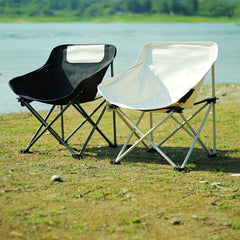 Outdoor Folding Chair Camping Moon Chair Portable Fishing Stool