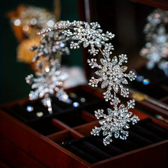 Snowflake Shape Headband Headwear Head Hoop Wedding Hair Accessories Jewelry