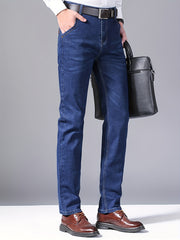 Men's Casual Street Style Straight Leg Denim Pants