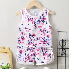 Teen Leopard Print Tank Top & Shorts Set for Summer