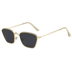 Vintage Small Cat Eye Sunglasses Metal Frame Rectangle Sun Glasses