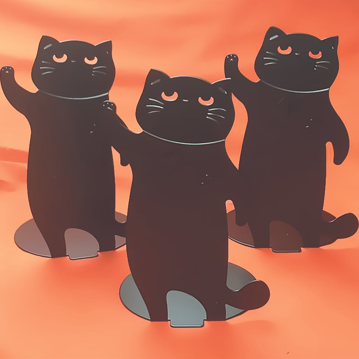 2pcs Cat Shape Music Animal Bookshelf Metal Bookend