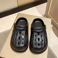 Women's Solid Garden Clogs Casual Hollow Out Slip On Shoes