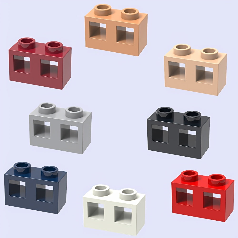 12pcs Building Blocks Set 1x2 High Wall Bricks with Dual Studs
