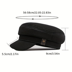 Mesh Hollow Out Flat Cap Vintage Navy Hat Sun Protection Beret
