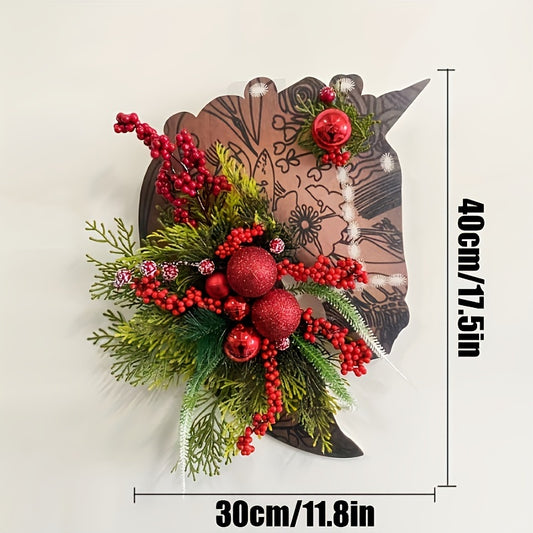 Flower Horse Christmas Wreath Holiday Decoration Room Decoration