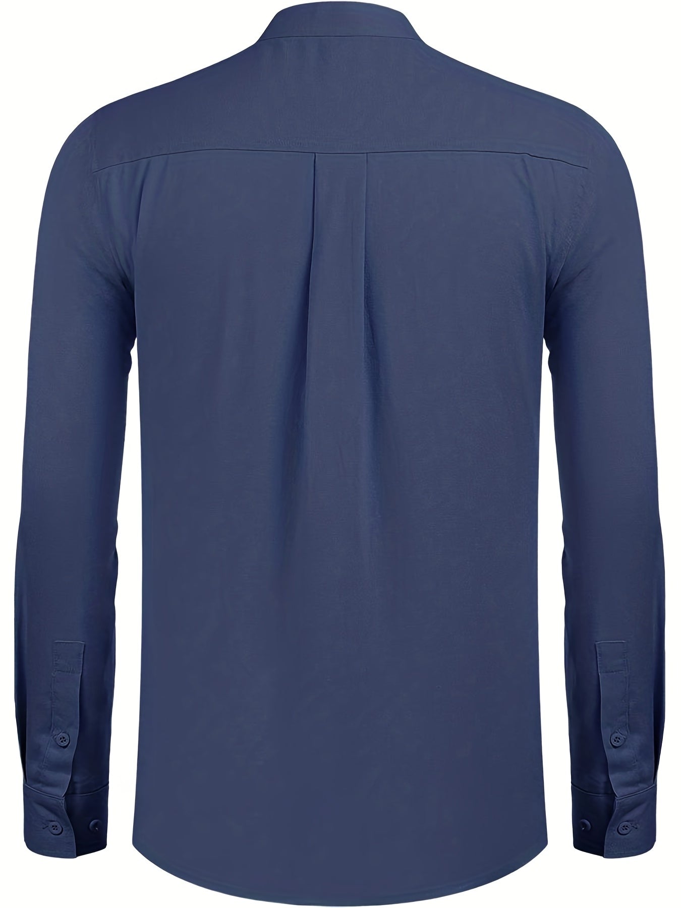 Men's Long Sleeve Stand Collar Shirt