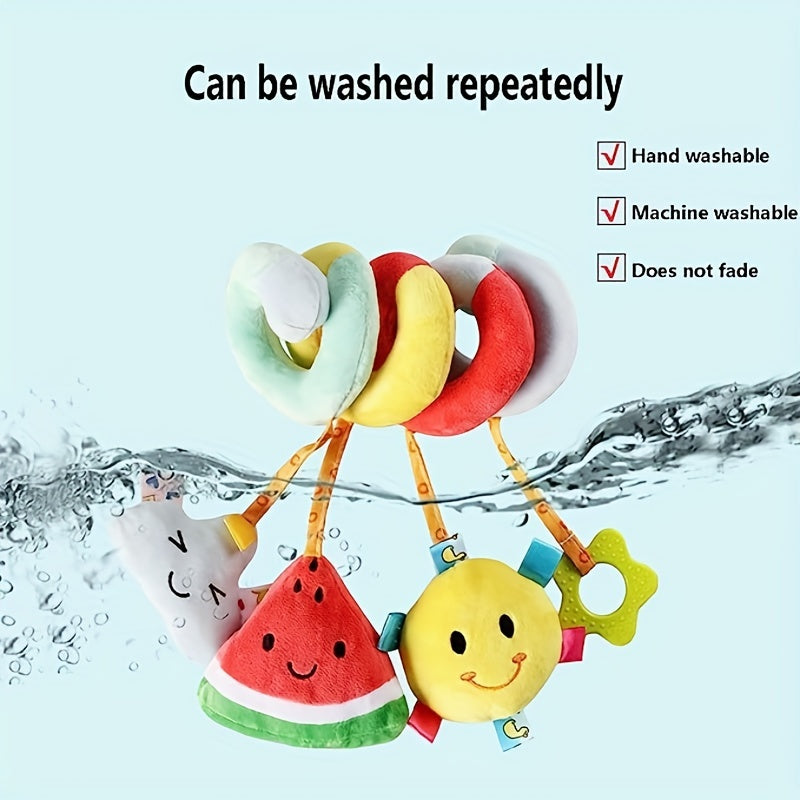 Plush Hanging Fruit Spiral Toy for Baby's Early Education