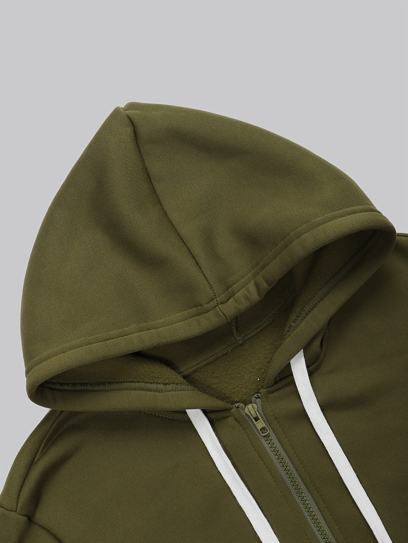 Casual Outfits 2 Piece Set Solid Zipper Hoodie & Pants