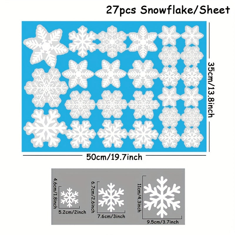 One Sheet Snowflake Window Sticker Christmas Wall Stickers for Home