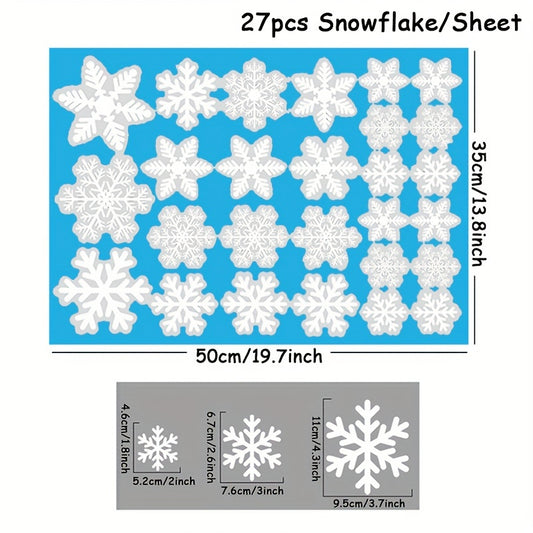 One Sheet Snowflake Window Sticker Christmas Wall Stickers for Home