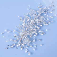Bridal Crystal Pearl Hair Pin Tiara Rhinestone Head Piece Wedding Accessories