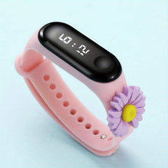 Electronic Watch LED Display Bracelet Small Daisy Decoration Gift Kids