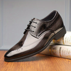 Men's Brogue Lace up Oxford Shoes Smart Casual Dress Shoes
