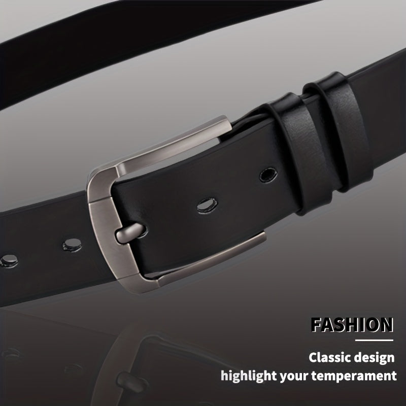 Men's PU Leather Business Belt for Formal Dress Pants