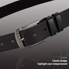 Men's PU Leather Business Belt for Formal Dress Pants