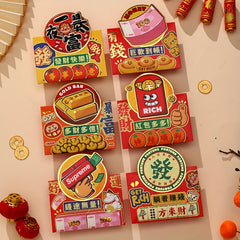 6pcs Chinese Dragon Year Cartoon Red Envelope Lucky Money Bag