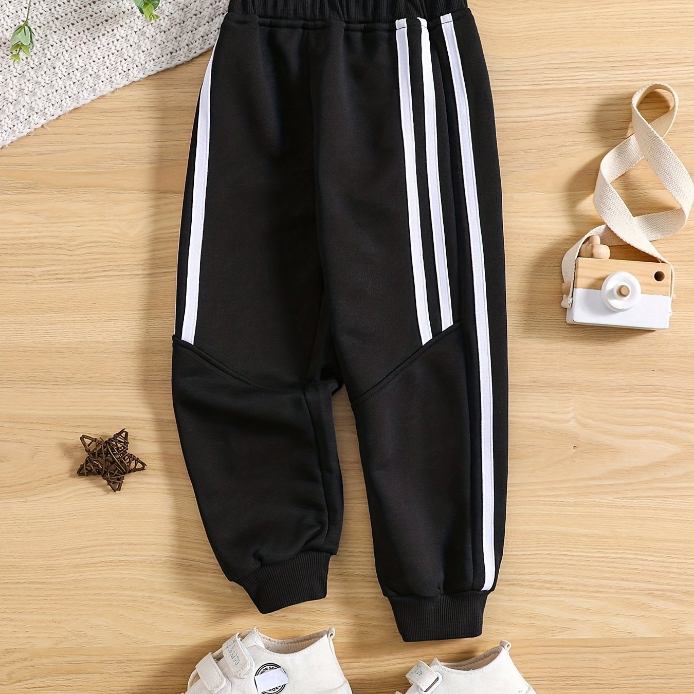 Boys Striped Active Sweatpants Quick Drying Jogger Sports Pants