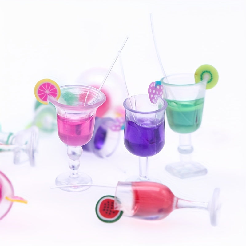 4pcs Dollhouse Fruit Cocktails Home Decoration Party Supplies