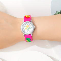 Girls Sunflower Butterfly Dragonfly Watch with Silicone Belt